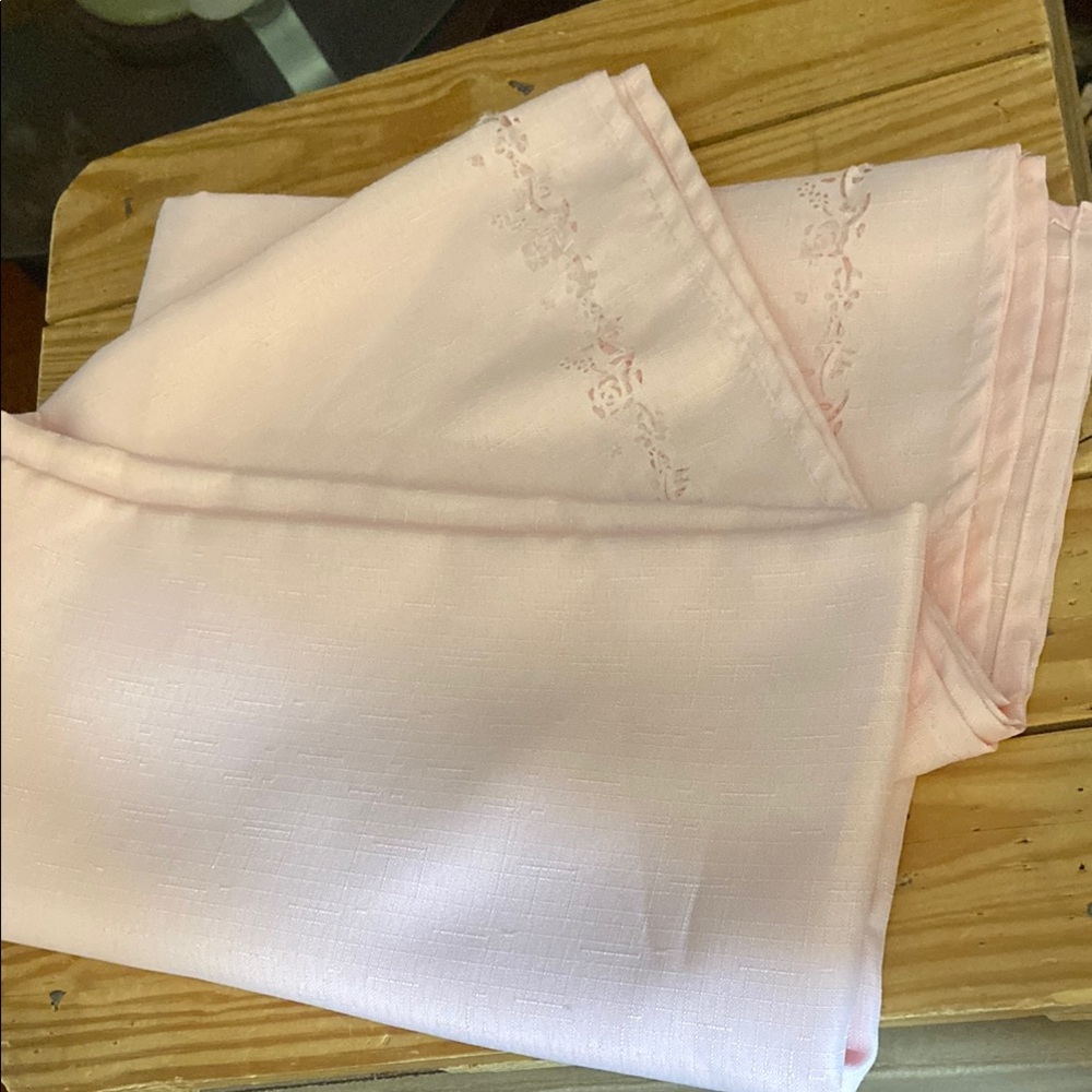 Elegant Pink Lace Trimmed Fabric